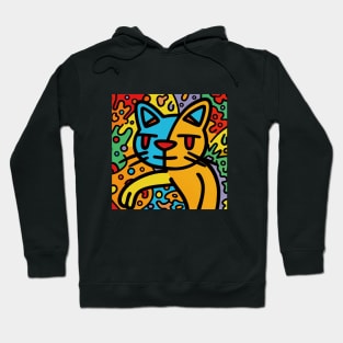 Cat in POP Art Hoodie